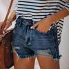 Women's High Waisted Jean Shorts Casual Ripped Distressed Denim Shorts with Pockets Summer Hot Short Jeans for Daily Beach Club