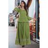 Индийская праздничная одежда Районный топ Курта Юбка Комплект Женский Болливудский топ Туника Курти VSO-1707 c