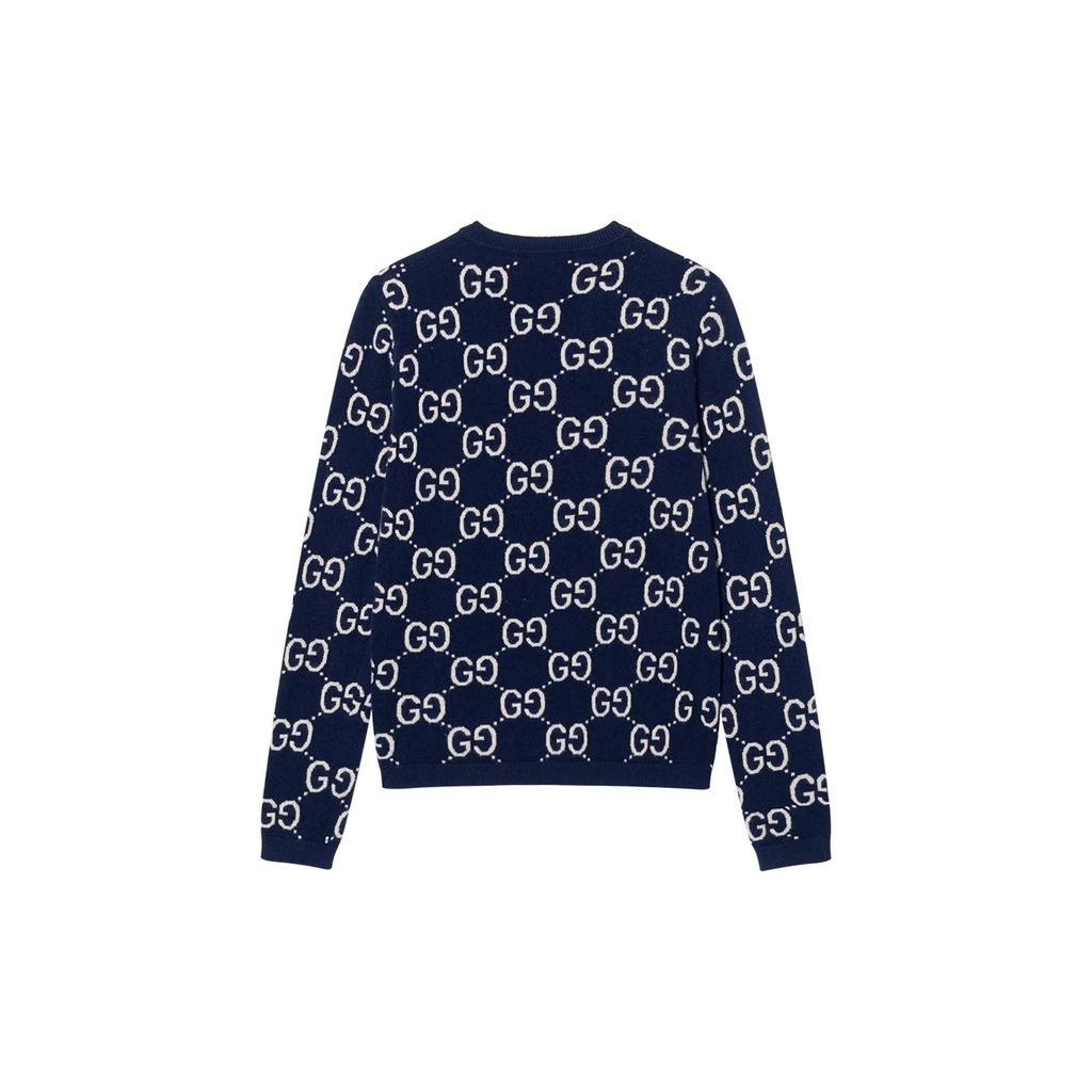 GUCCI GG All Over Crewneck Sweater Navy (Unisex) Sweaters 692900 XKCC5 4492