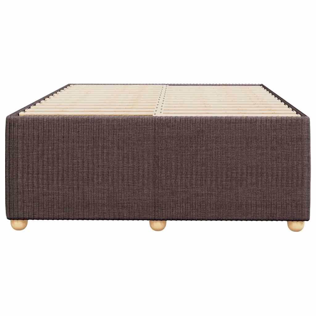 Bed Frame without Mattress Dark Brown 120 x 190 cm Fabric