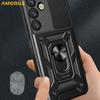 For Samsung Galaxy S26+ Case with Slide Camera Lid PC + TPU Kickstand Phone Cover