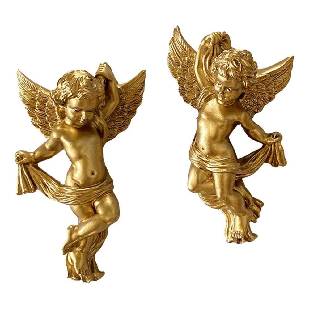 1 Pair Cartoon Wall Hanging Angel Ornaments Cute Angel Sculptures Cherub Angel Statue Wedding