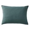 Pillowcase Woven-dyed Small Squares Deco "Gaïa Mix" 60 X 60 Cm &; 50 X 70 Cm "Cotton Gauze" - Gaïa Duck Mix - 50 X 70 Cm