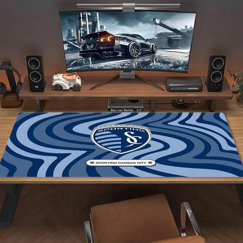 Sporting Kansas City Коврик для мыши большого размера Большая игровая подставка для стола Нескользящий Коврик для ноутбука Планшета Большой коврик для мыши XXL Игровой коврик для мини-ПК С заблокированным краем