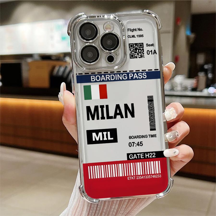 Чехол Hot Air Rome Label для Apple iPhone 17 Air 16 15 14 Plus 13 12 11 Pro Max 16e Прозрачный чехол
