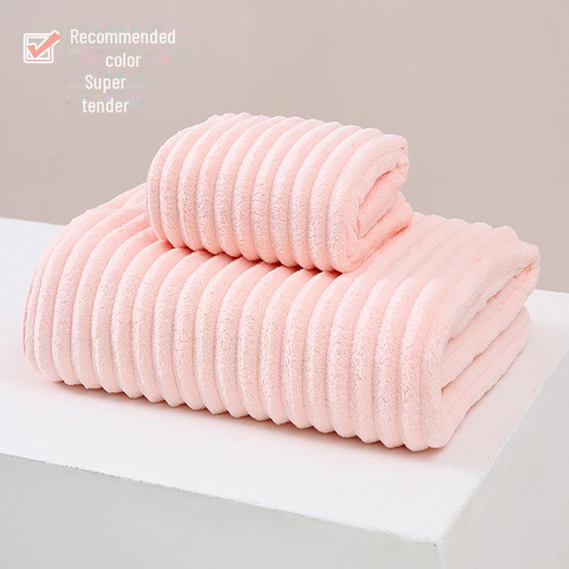 Комплект из 3 быстросохнущих полотенец из кораллового флиса - впитывающий хлопок для ванной, пляжа и дома
