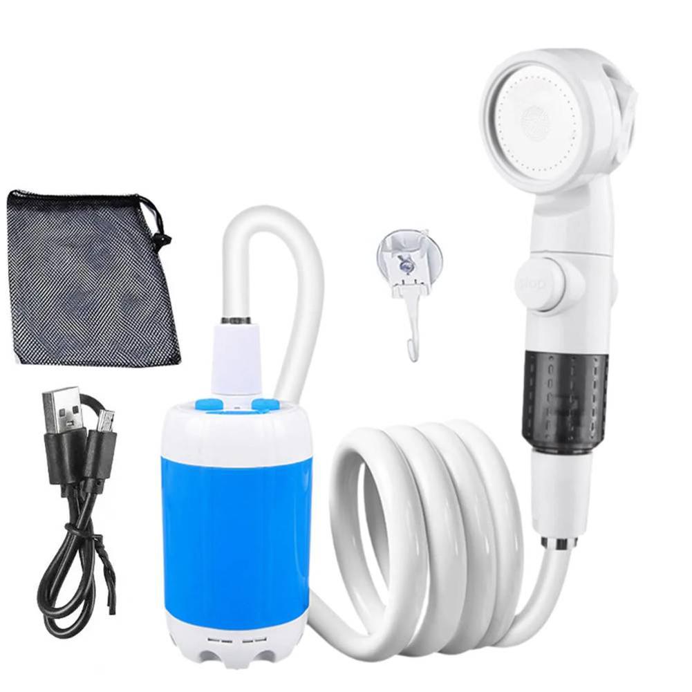 Rechargeable Outdoor Shower Head Sprayer with Digital Display 4000mAh Rechargeable Shower Pump for Camping Hiking Traveling