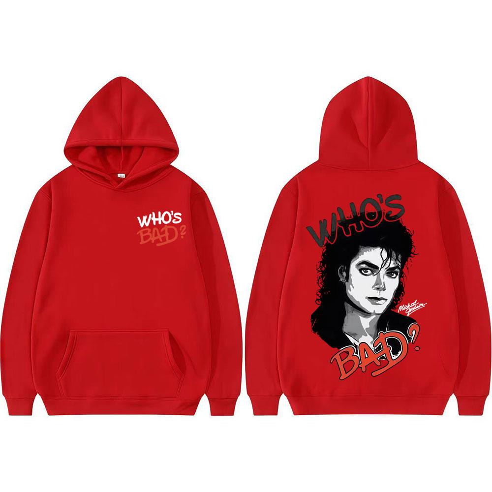 Худи Jackson King of Pop Bad Era Мужская одежда Мода Классические Толстовки Хип-хоп Флисовые Пуловеры