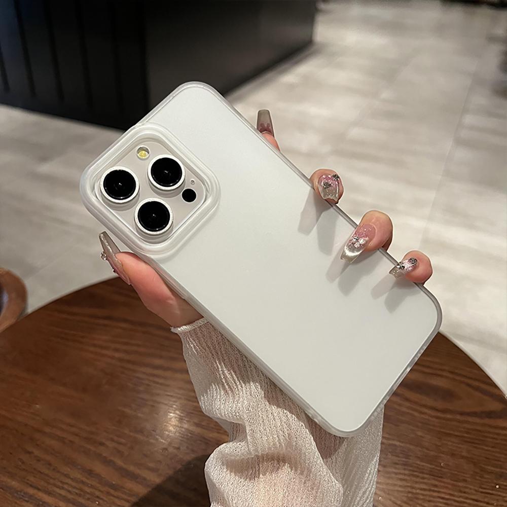 Роскошный матовый силиконовый мягкий чехол для iPhone 15 14 13 12 11 Pro Max Plus Mini прозрачный черный матовый чехол ультратонкий TPU Shell
