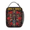 Guns N Roses Банда Ланч-сумка Ретро Ланч-бокс Школьный Портативный Термо-ланч-сумки Графическая Сумка-холодильник