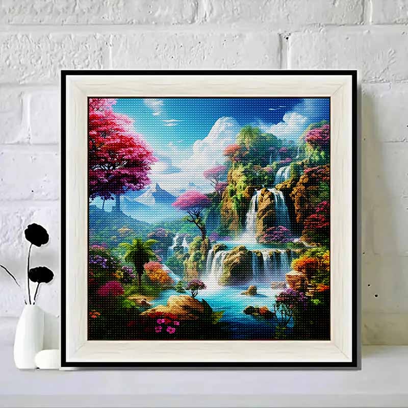 Новое поступление 5D DIY Полная круглая алмазная живопись "Водопад" Вышивка крестом Домашний декор Подарок