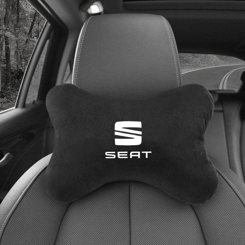 Car Seat Headrest Auto Logo Neck Pillow for Seat FR Leon IBIZA Arona Arosa Ateca Exeo Mii Toledo Leon Auto Accessories Interior