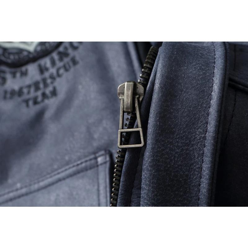 Китайский размер, натуральная кожаная куртка для мужчин, настоящая воловья кожа, военный летный костюм A2, вышитые пилотские пальто, мужская авиационная одежда, осень