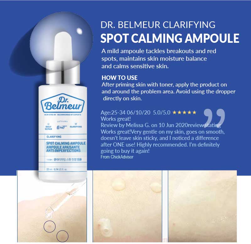 THE FACE SHOP Dr. Belmeur Clarifying Spot Calming Ampoule 22ml