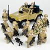 MOC Black SWAT Small Pellet Building Block Doll Police Car Off-road Vehicle Boy Military Set Building Toy