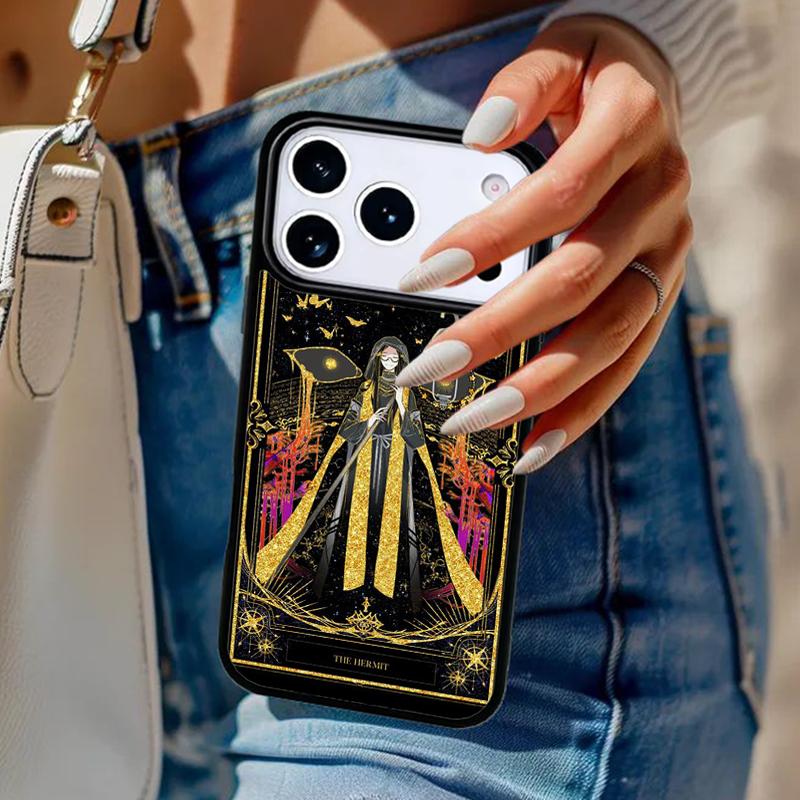 The Hermit Tarot Card Witchcraft Phone Case For iPhone 17 Air 14 15 13 12 Max Cover For Apple 16e 11 Pro Max Plus Coque