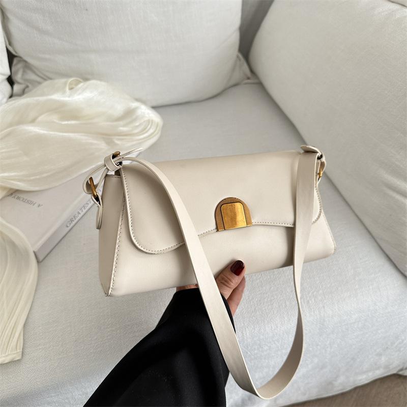 Женская сумка под мышкой 2025 новая модная и популярная сумка через плечо Maillard литературная текстура простая маленькая квадратная сумка