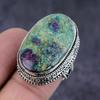 Natural Ruby Fuchsite Gemstone Handmade 925 Sterling Silver Ring Size 8 Q4F41