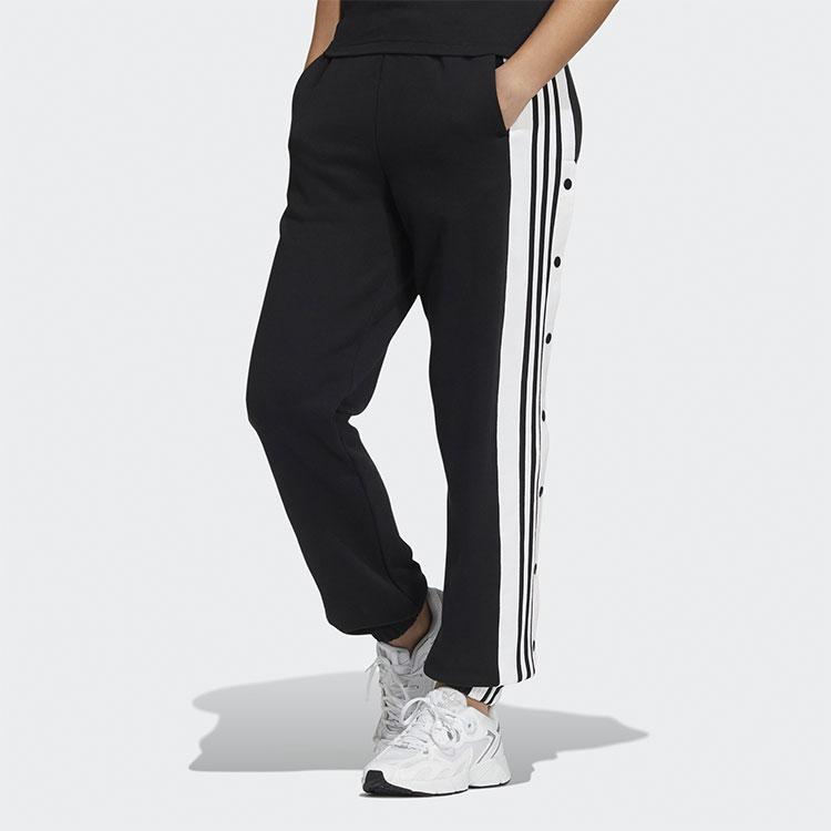 adidas Оригинальные полосатые повседневные спортивные брюки Adibreak в стиле ретро для женщин, черные HH9453