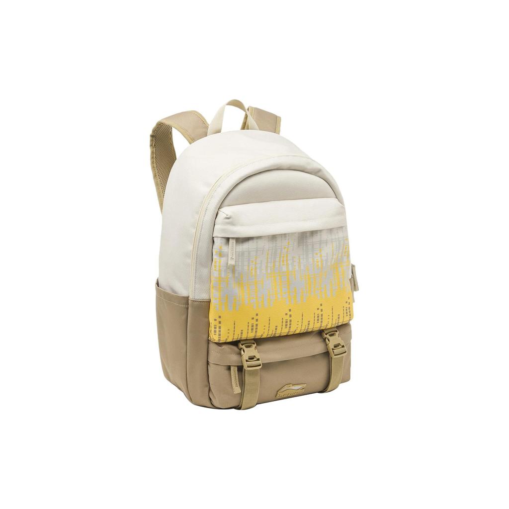Li Ning Sports Life Collection Athleisure Polyester Backpack Regular Unisex Light Chestnut Brown ABST247-2