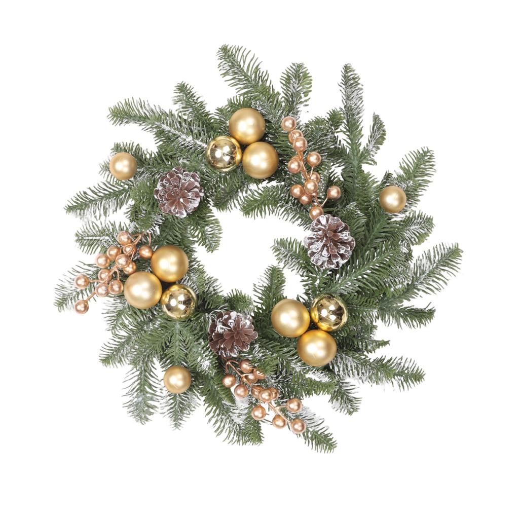 Christmas Decorations, Gold Christmas Ball Wreath, Rattan Wall Hanging, Hotel And Shopping Mall Ornaments, Christmas Wreath