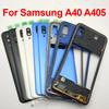 Корпус телефона Для Samsung Galaxy A40 2019 A405 SM-A405F A405DS Корпус Средняя Рамка Задняя Задняя Крышка Части Объектива Камеры