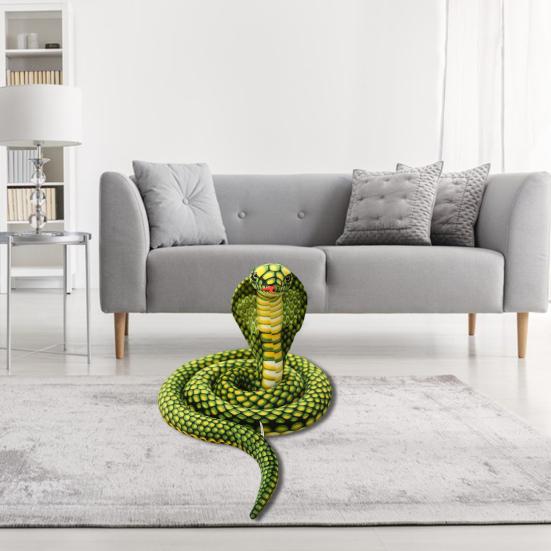 Имитация змеи, гигантская игрушка кобры, реалистичная змеиная кожа, плюшевые плюшевые игрушки, забавная игрушка-трюк, мягкая кукла-животное