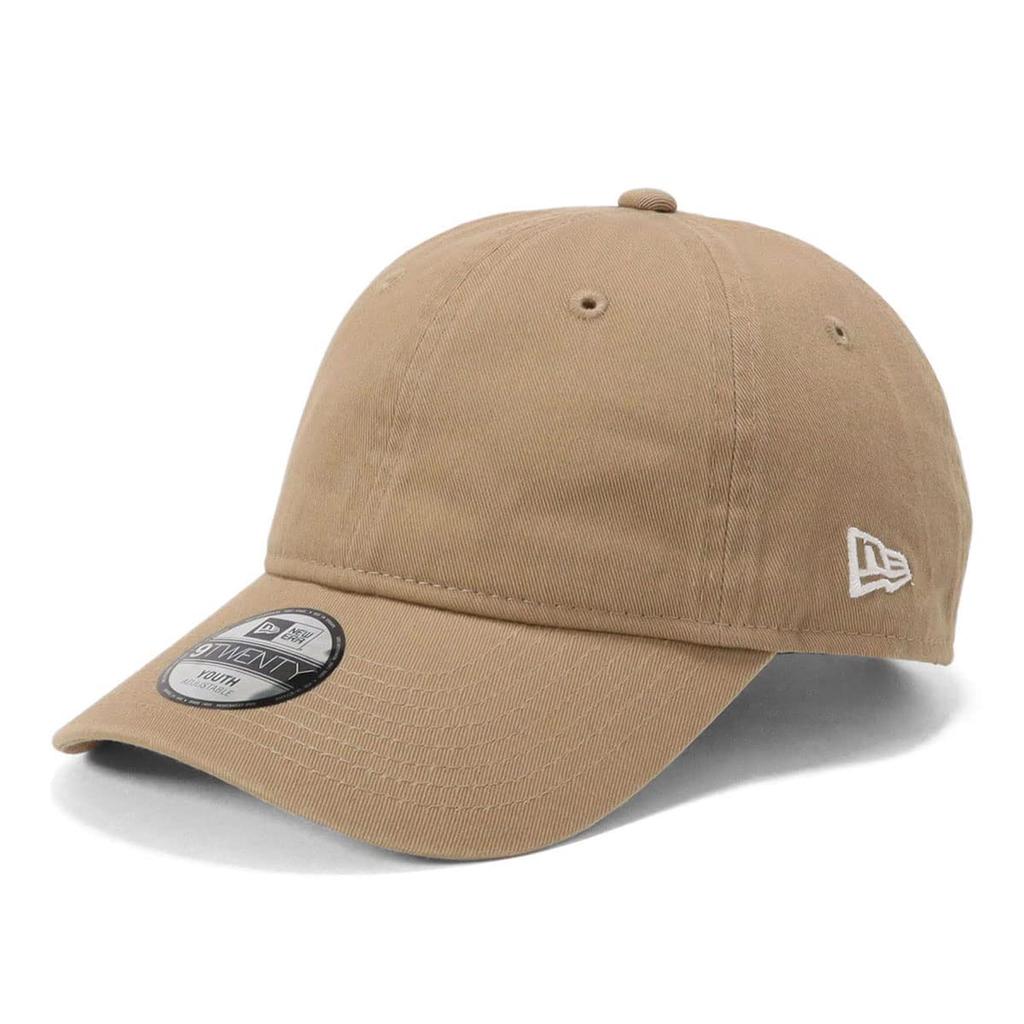 New Era Kids Cap Youth9TWENTY Plain Khaki YOUTH 52-56cm YOUTH 920 WASHED BASIC KHA WHI 25J