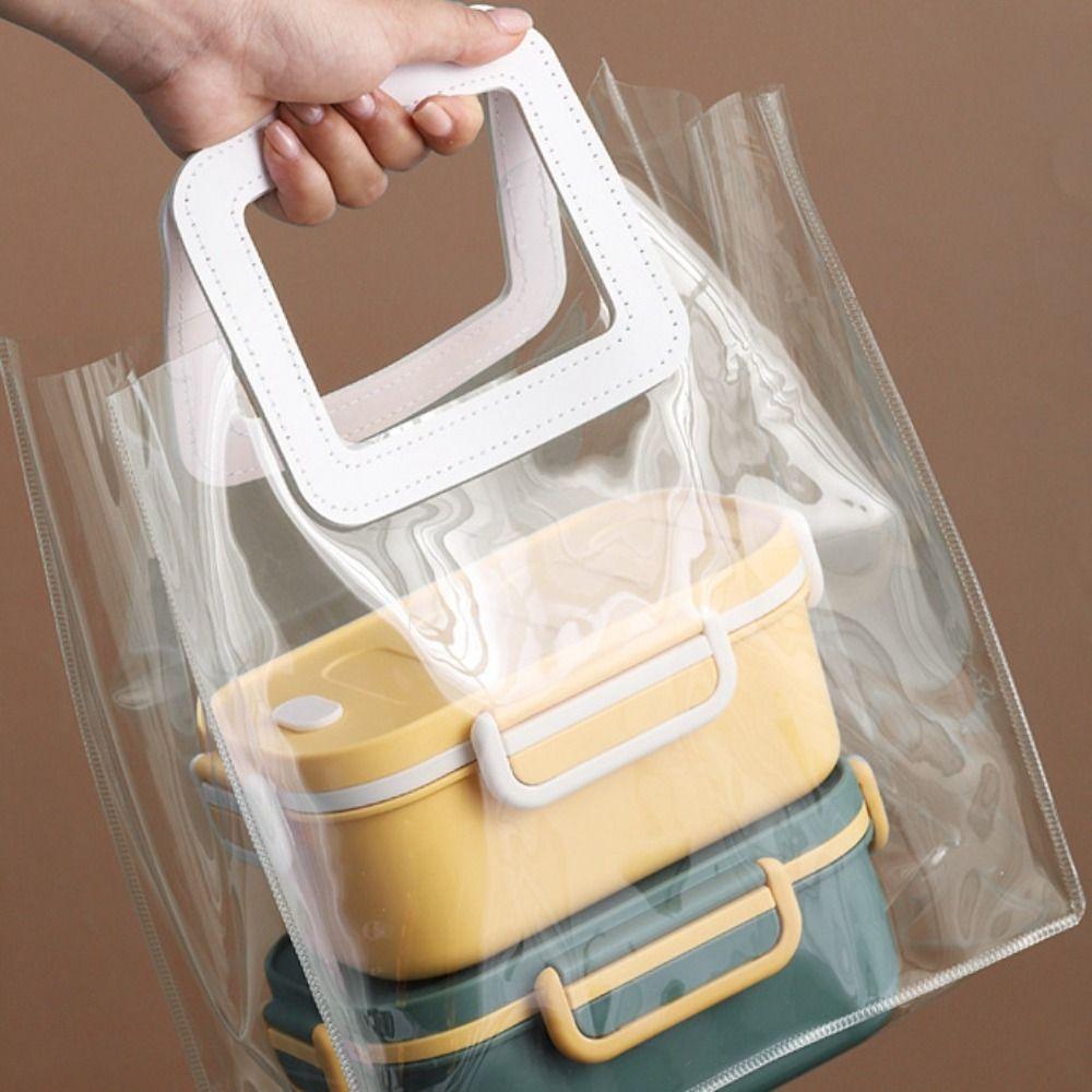 Two-Compartment Double-Layer Lunch Box Microwavable Food Storage Containers Divided Lunch Box Home