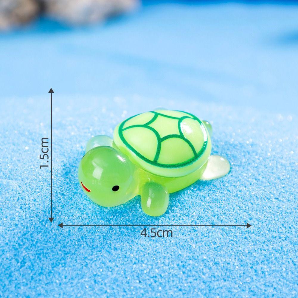 Light In The Dark Mini Luminous Turtles Ornament Cartoon Turtle Statue Aquarium