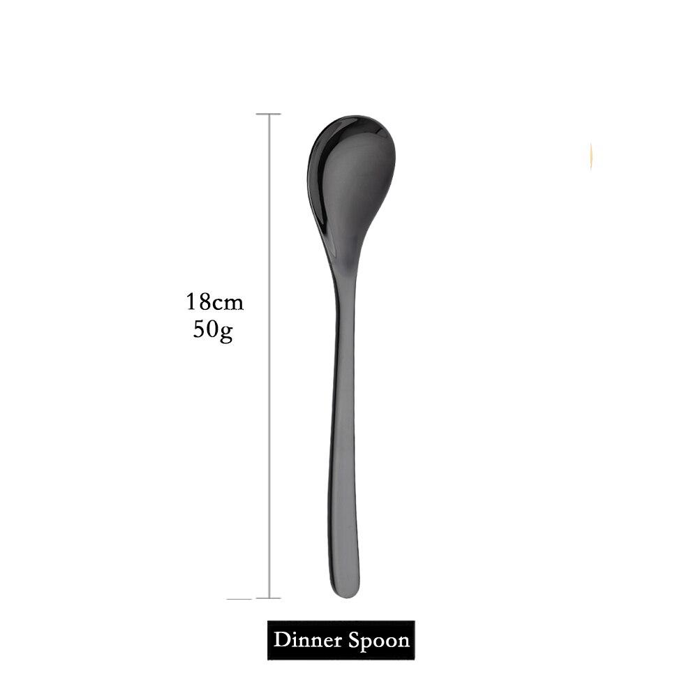 Black Matte Portable Tableware Cutlery Set 18/10 Stainless Steel Dinnerware Set Knife Fork Spoon Silverware Kitchen Flatware Dropshipping