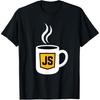 JavaScript Разработчик Кофе Код Программист Гик Футболки Мужские Юмор Уличная Одежда Футболка Короткий Рукав Унисекс Свободная Одежда