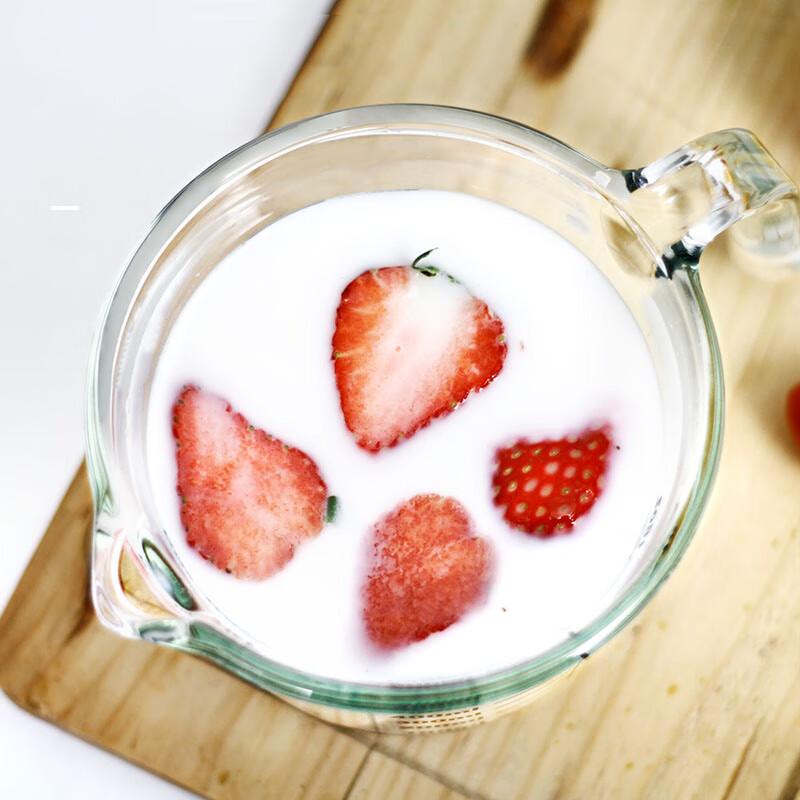Chuangde Milk Cup, Heat-Resistant Glass Cup, Microwave-Safe Measuring Cup for Home Use And Children's Breakfast, with Scale, 500ml