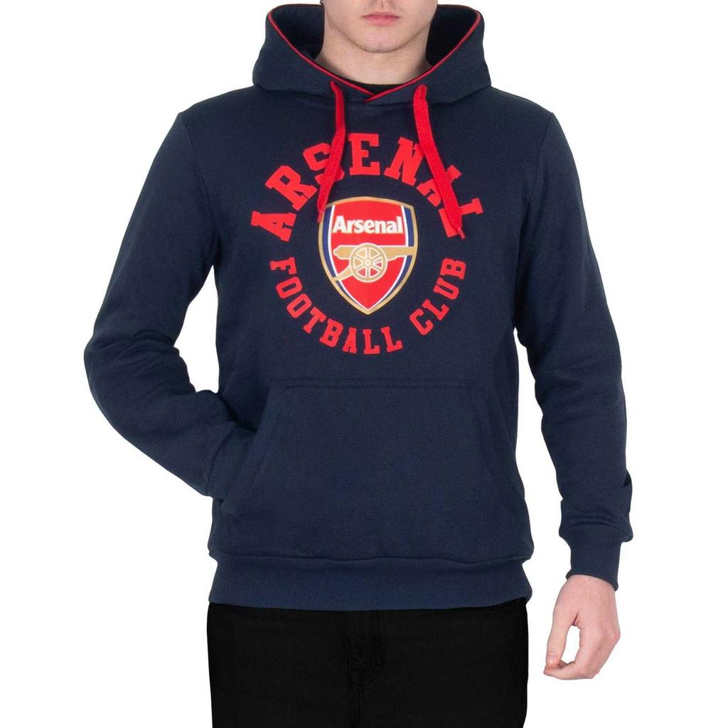Arsenal FC Mens Fleece Contrast Trim Hoodie