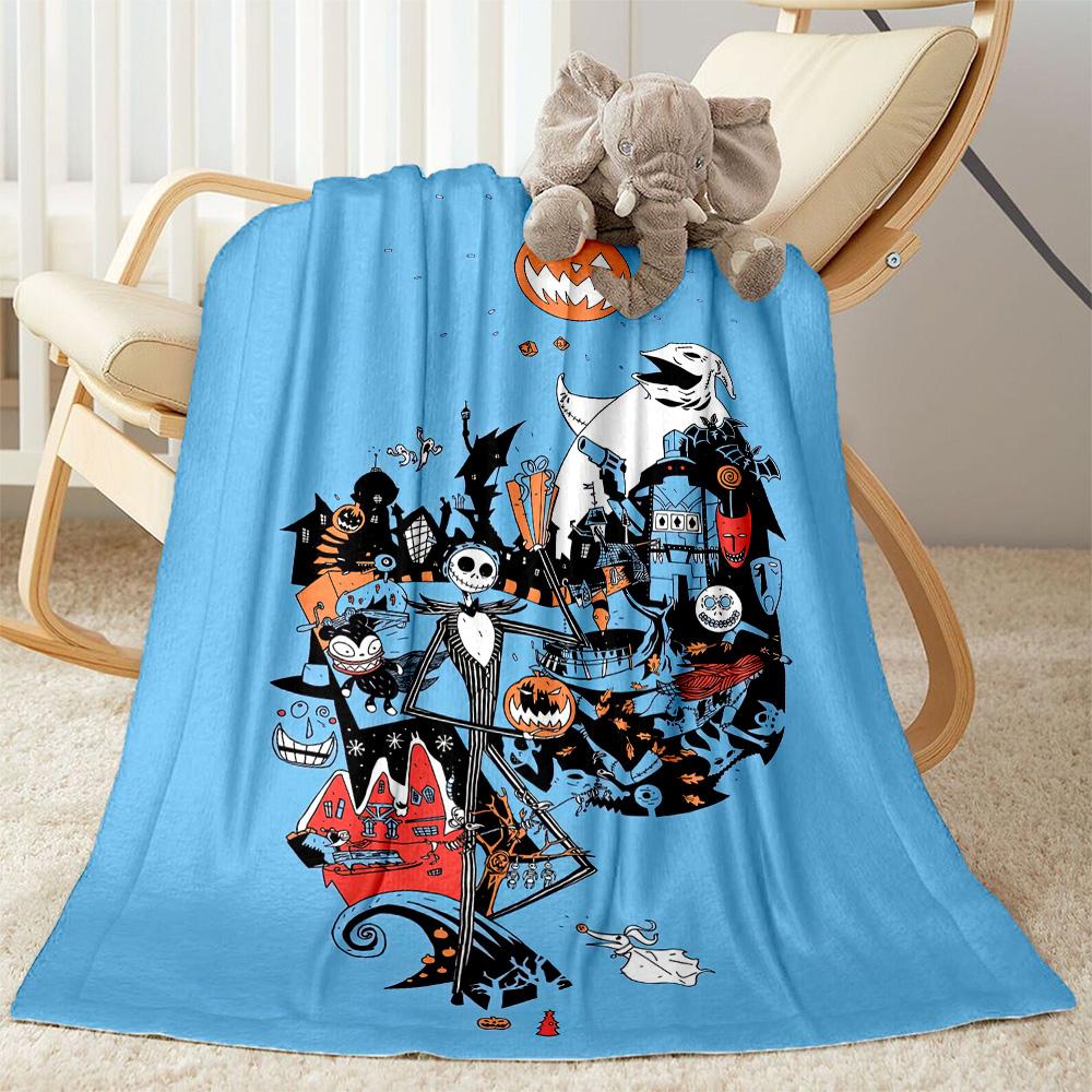 Christmas Nightmare Blanket Soft Warm Cozy Great for Livingroom Sofa Couch Four Seasons Multipurpose Playful Design