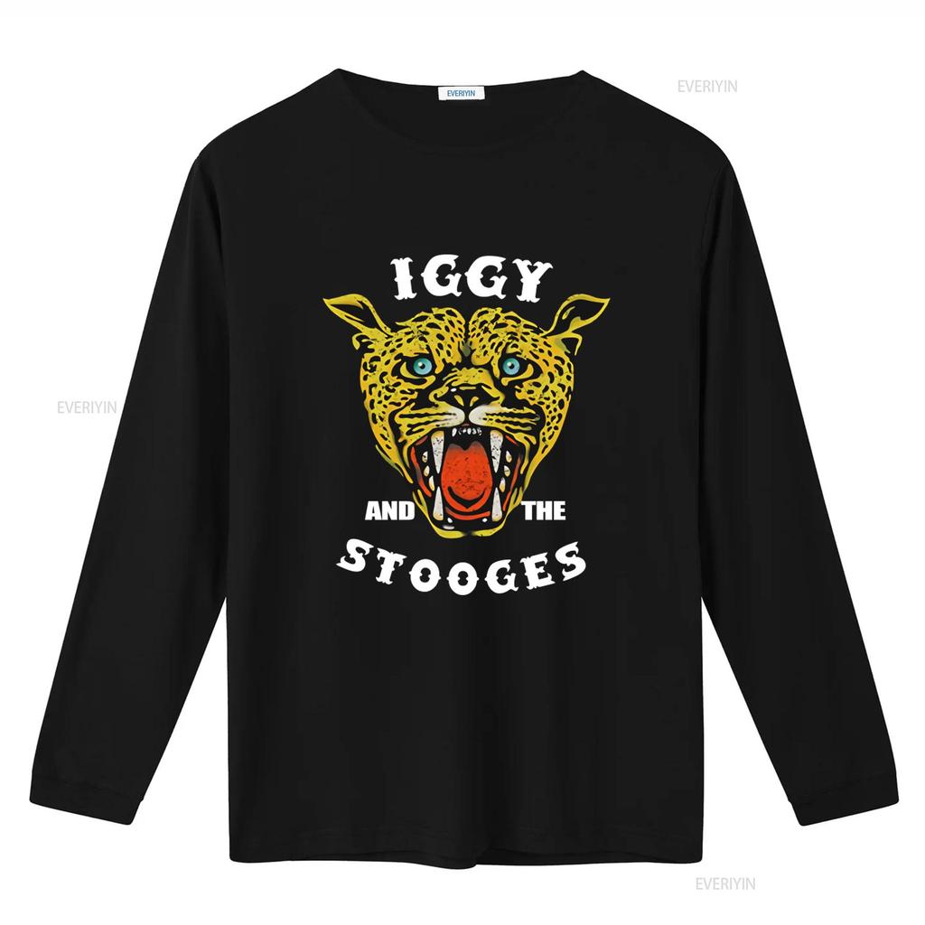 Iggy And The Stooges Cheetah Print T shirt FKQ7 vintage Washed Versatile homme Soft Casual graphic Stretched designer clothes