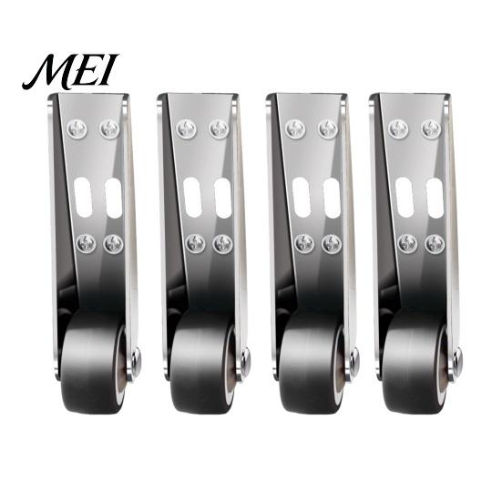 Low-profile Door Wheels 1/4Pcs Bedroom Sinking Repair Pulley, Multifunctional Low Profile Fixed Wheel Replacement Casters, High Stability Furniture
