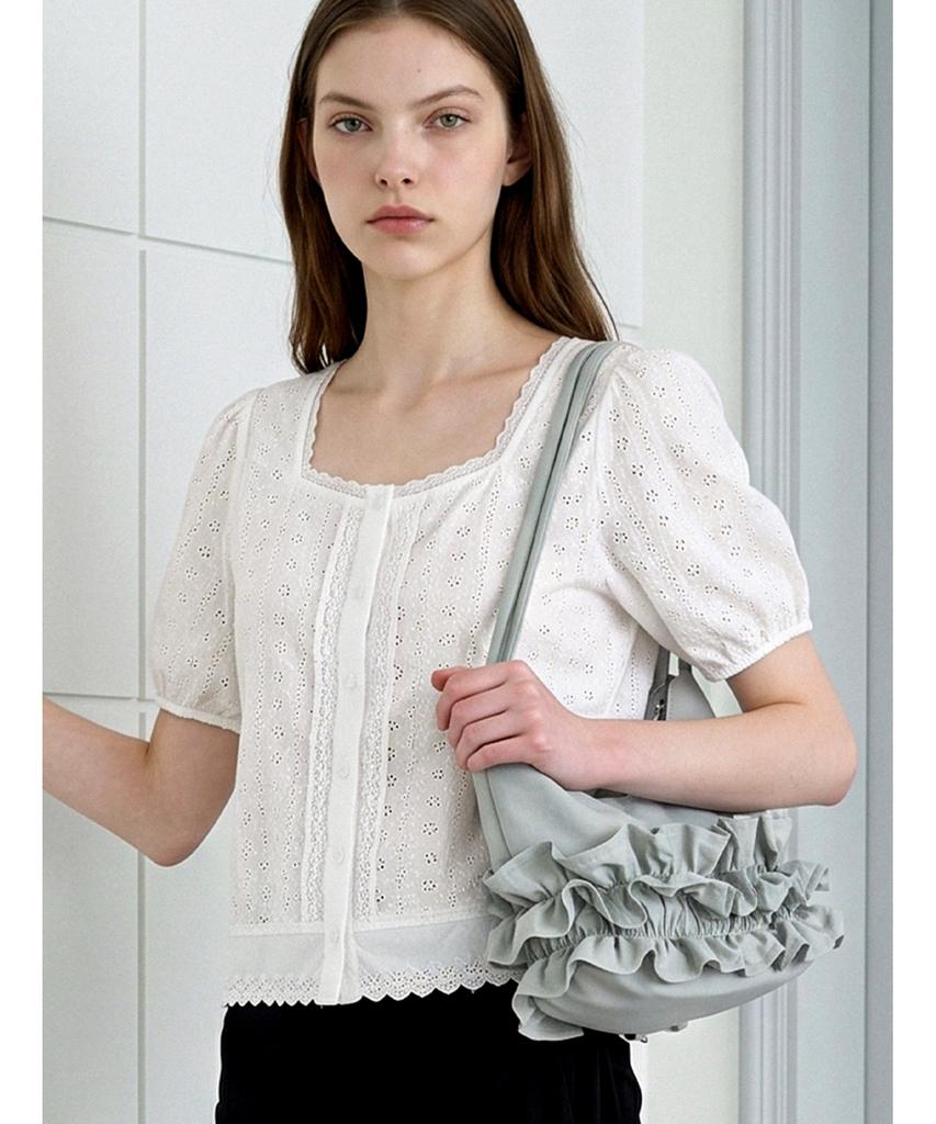 Forever21 Прекрасная сумка на плечо с воланами на плече (Ftdbbg005)