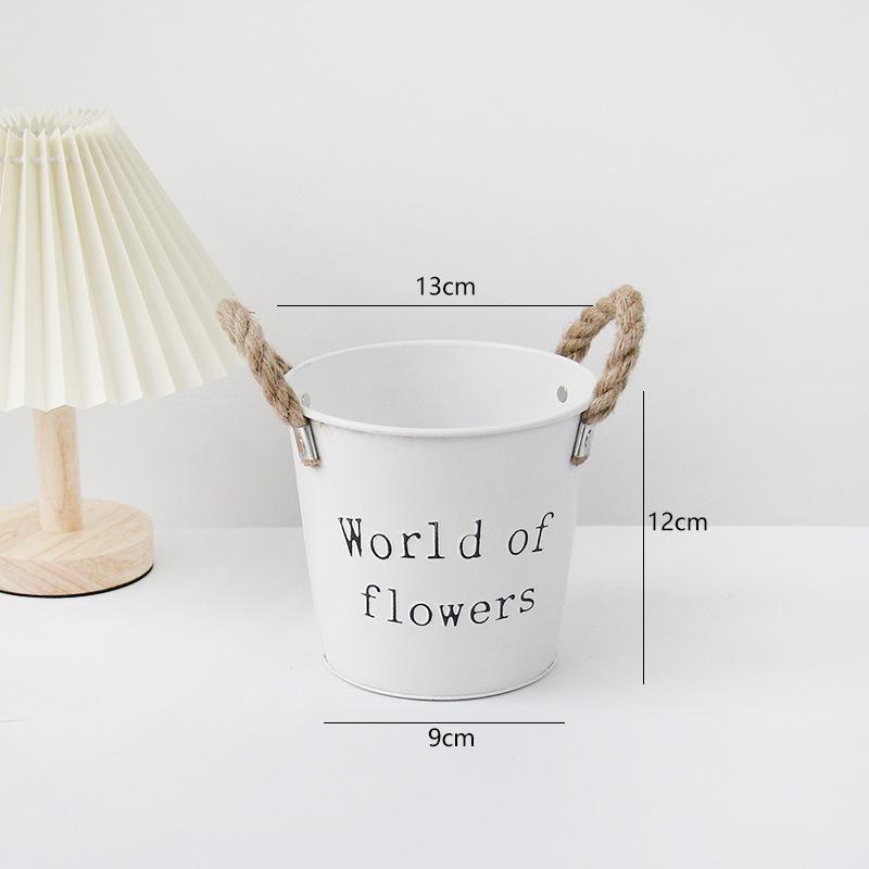 Металлические мини-горшки для цветов и держатели для ручек - суккулентные кашпо и ведро для хранения домашних поделок