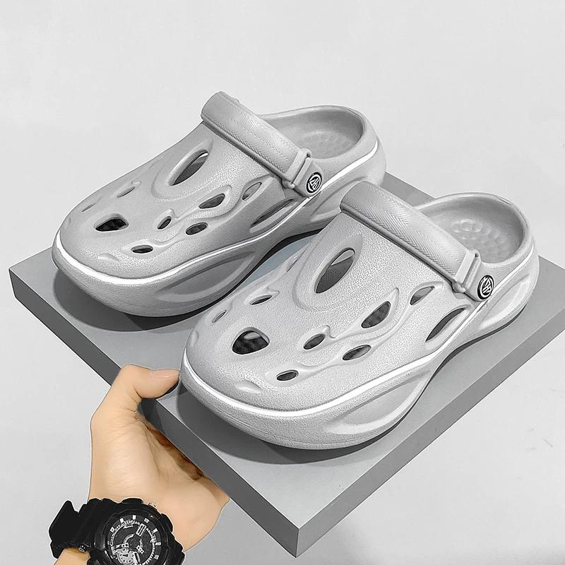 Fashion 2025 Men Shoes Slippers Men Garden Flat Sandals Platform Sandals Man Summer Sandals Male Sneakers Outdoor Flip Flops Home Clogs