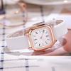 Women Quartz Watch Square Dial Faux Leather Strap Ladies Casual Business Formal Dress Wristwatch Fashion Jewelry Accessory Birthday Gift