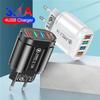 3.1A 4-портовое USB-зарядное устройство, быстрое зарядное устройство для мобильного телефона, зарядное устройство для Samsung iPhone Xiaomi Oppo Qucik, адаптер питания