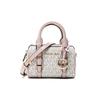 Bedford Цветовой блок Пресбиопическая Искусственная Кожа Boston Bag Сумка через плечо Crossbody Мини Женская Ванильно-белый/Нюдовый розовый мини