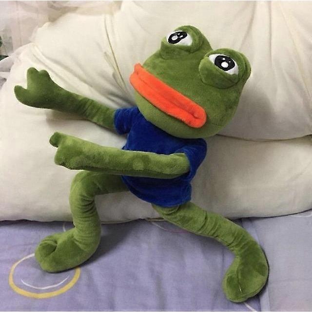 Sad Frog Plush Toy 42 Cm Frog Pepe Meme Funny