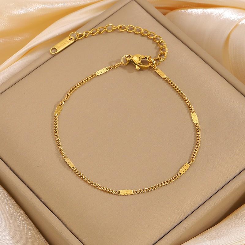 Роскошный браслет с четырехлистником: Позолоченная 18K, Невыцветающая Титановая Сталь с Алмазными Акцентами