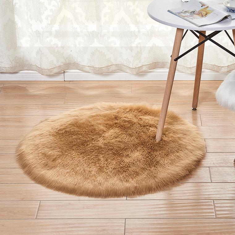Супер мягкий плюшевый круглый коврик, пушистые белые ковры для гостиной, домашний декор, ковер для украшения детской комнаты, спальни