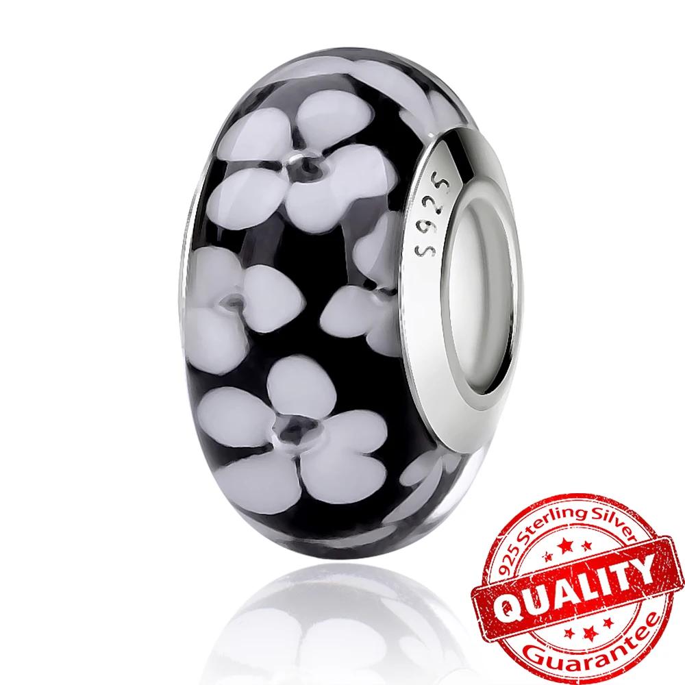 Новый Медный Красочный Цветок Муранское Стекло Шарм Подходит Оригинальный Браслет Ожерелье Сердце Муранское Стекло Сделай Сам Изысканные Ювелирные Изделия