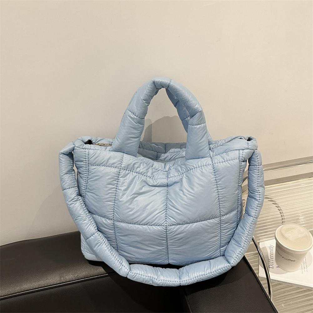 Женская стеганая сумка через плечо, стеганая сумка-тоут, однотонная стеганая сумка с верхней ручкой, женская сумка для поездок на работу