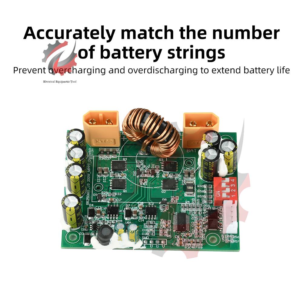 100W MPPT Solar Controller for Energy Storage Systems Smart Tracking with DIP Switch for RVs Camping and Off-Grid Power