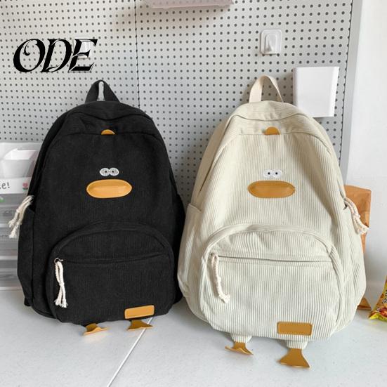 Travel Bag Duck Shape Corduroy Backpack Spacious Interior Wallets Casual Cell Phones Laptop Multipurpose